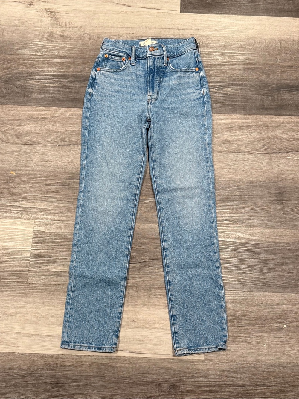 Madewell The Perfect Vintage Jean Womens Light Wash High Rise Straight Leg Sz 23